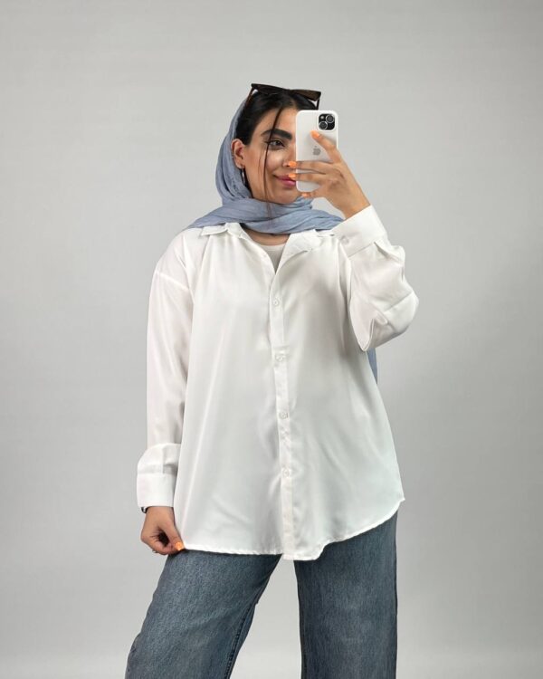 شومیز بیسیک سفید کد ۱۱۹۴ - Image 2