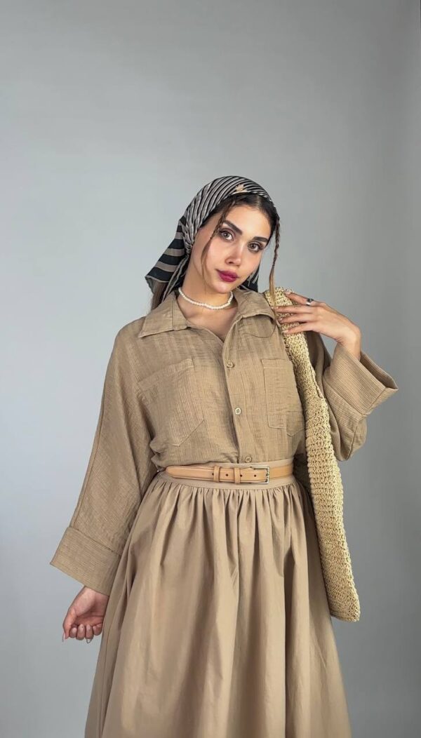 شومیز لینن پلاس کد 1239 - Image 3