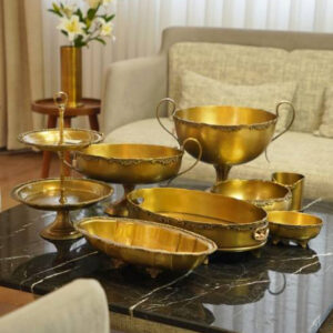 سرویس 7 آیتمی تمام برنج حاشیه برگ هندی وارداتی، برند نیو سان